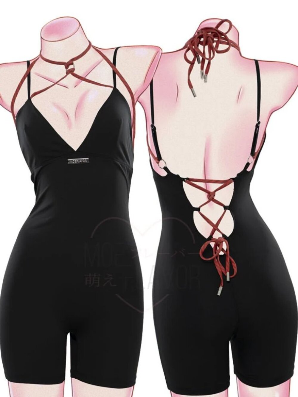 Moeflavor Kill Shibari Spiked Bodysuit (NWOT) • Size: S/M
